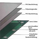 weiss 650 g/m² PVC 6 x 12m (72m²) Plane-0