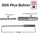 Hammerbohrer für SDS-PLUS 4-Schneider Ø 6,0mm x 110mm Länge-0