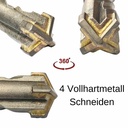 Hammerbohrer für SDS-PLUS 4-Schneider Ø 6,0mm x 110mm Länge-1