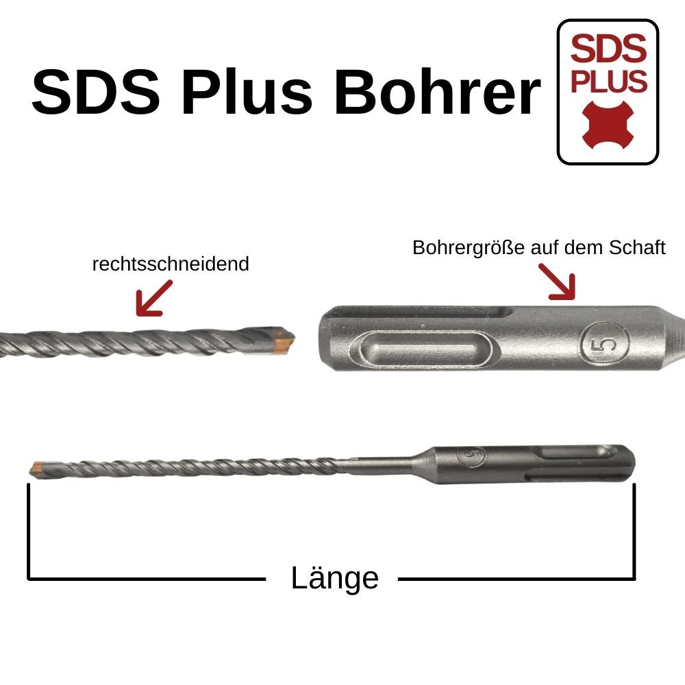 Hammerbohrer für SDS-PLUS 4-Schneider Ø 6,0mm x 210mm Länge-0