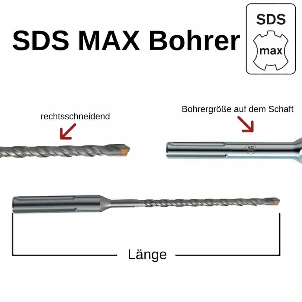 Hammerbohrer für SDS-MAX 4-Schneider Ø 22,0mm x 320mm Länge-0