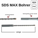 Hammerbohrer für SDS-MAX 4-Schneider Ø 28,0mm x 600mm Länge-0