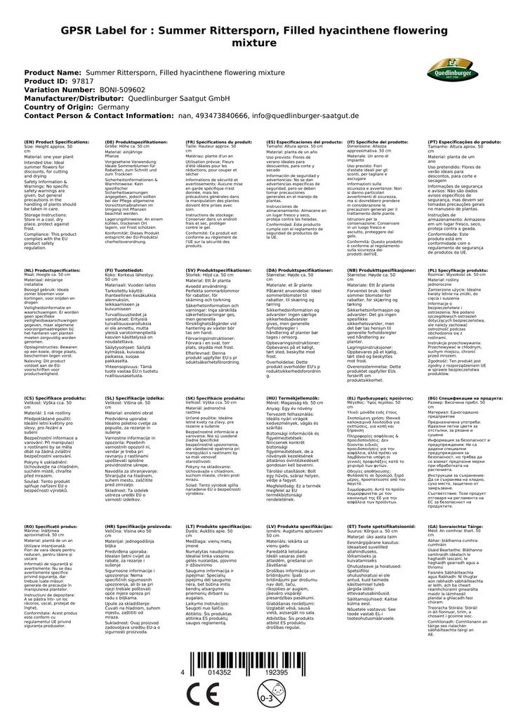 Sommer-Rittersporn, Gefüllte hyazinthenblühende Mischung-1