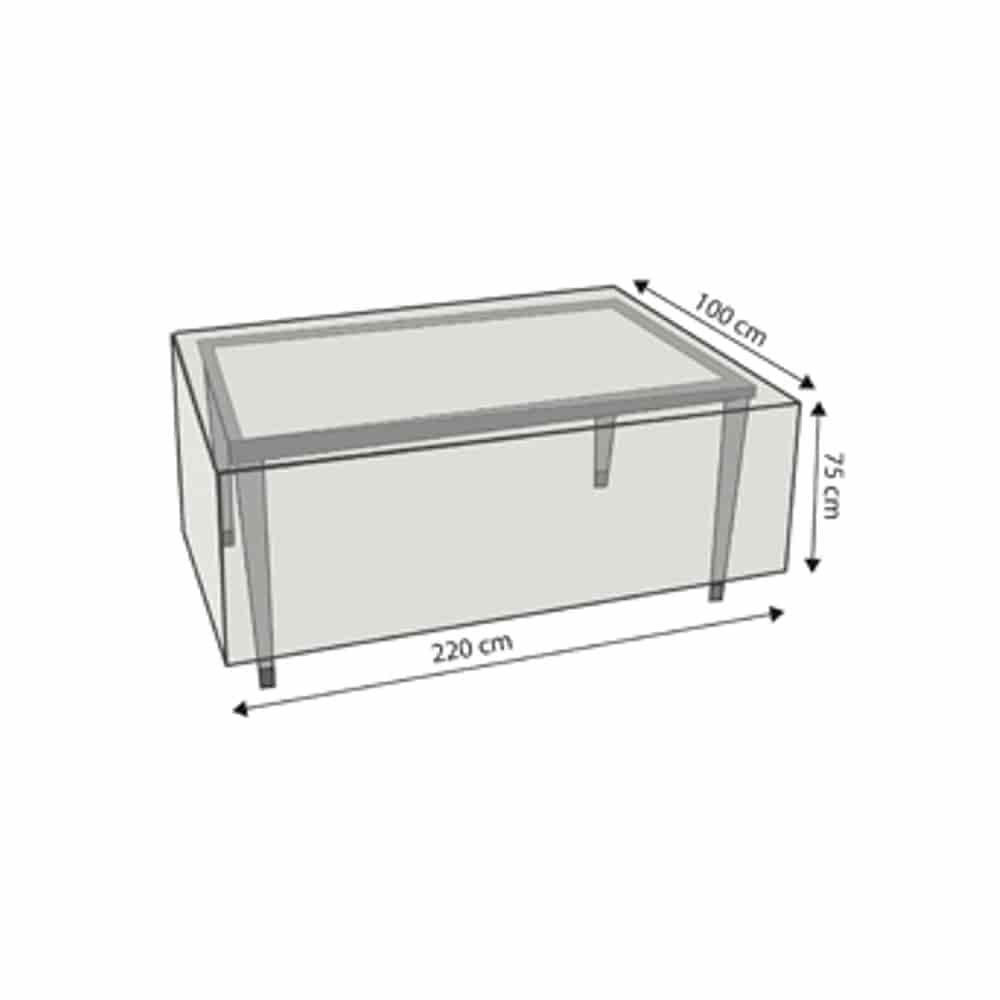 Schutzhülle transparent rechteckiger Tisch,ca.220x100x75-0