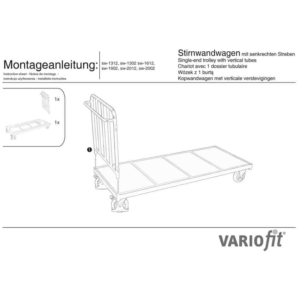 Streben Stirnwandwagen 500 kg Typ M (TG)-0