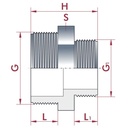 PVC - U Doppelnippel reduziert AG 2 1/2" x 1 1/2"-0