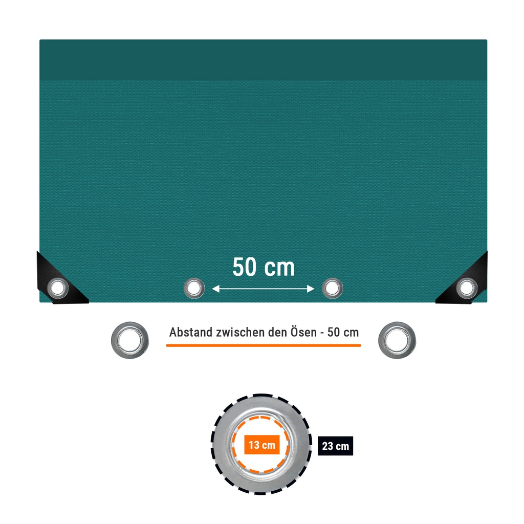 grün 650 g/m² PVC 6 x 10m (60m²) Plane-3