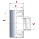 PVC - U T-Stück IG 1/2" PN10-1