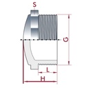 PVC-U Stopfen AG 1/2" PN10-0