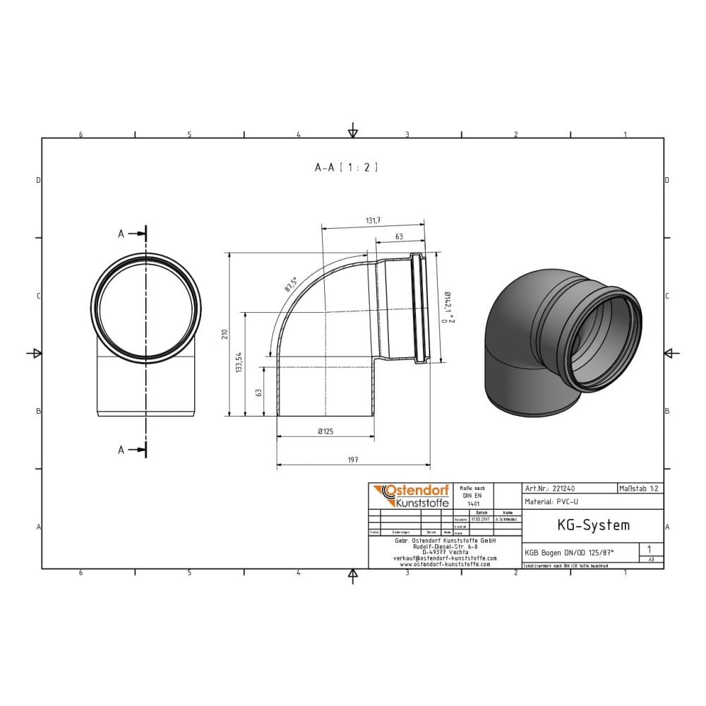 KGB Bogen DN/OD 125   87 Grad-2