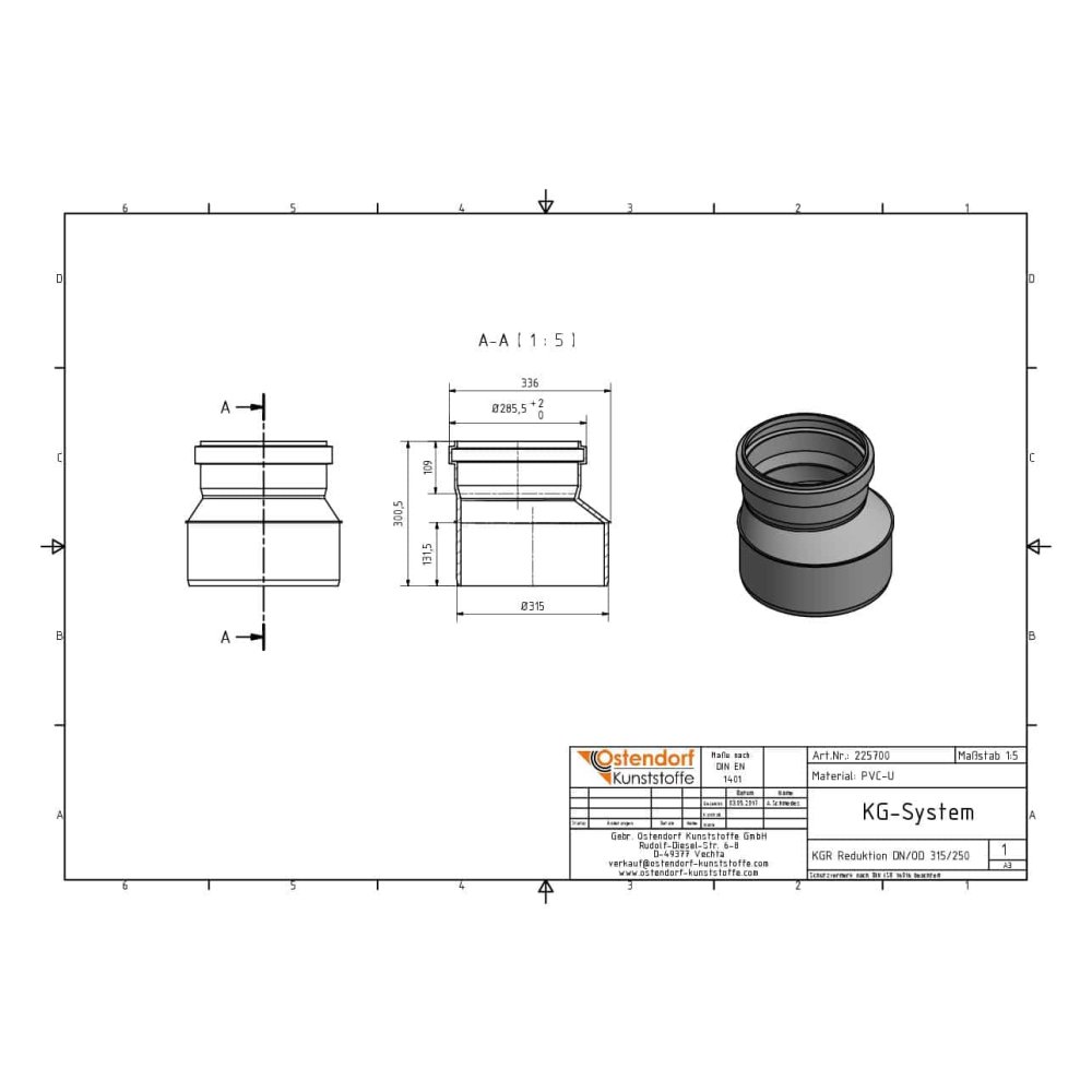 KGR Reduktion DN/OD 315/250-1