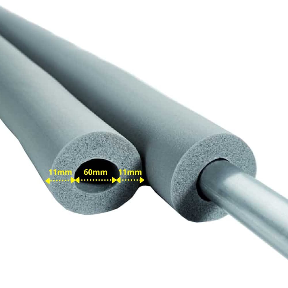 INSUL-TUBE® H PLUS Kautschuk 2m Rohrisolierung Ø 60 mm x 10 mm Dämmung