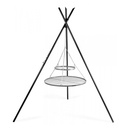 Schwenkgrill „TIPI“ 210 cm + Doppelrost 80 cm und 40 cm  aus Edelstahl