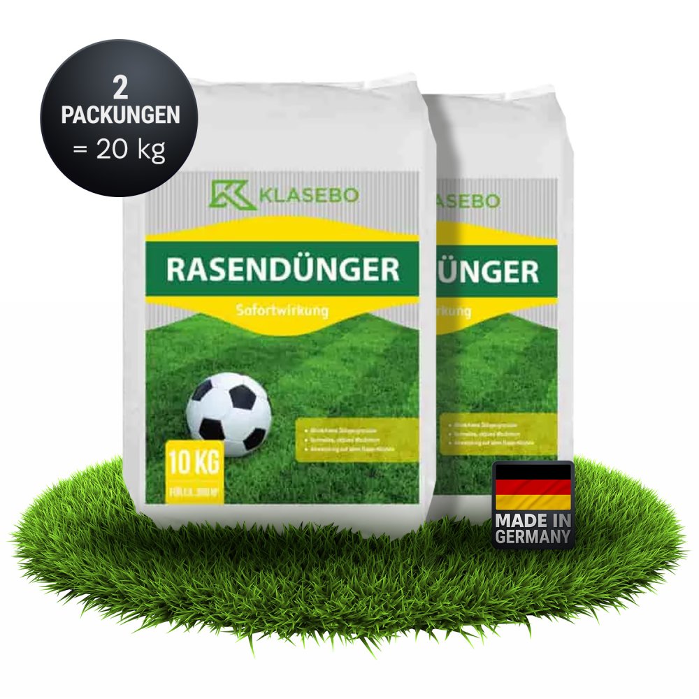 20kg Rasendünger Sofortwirkung KLASEBO 21+6+12 NPK 720m²