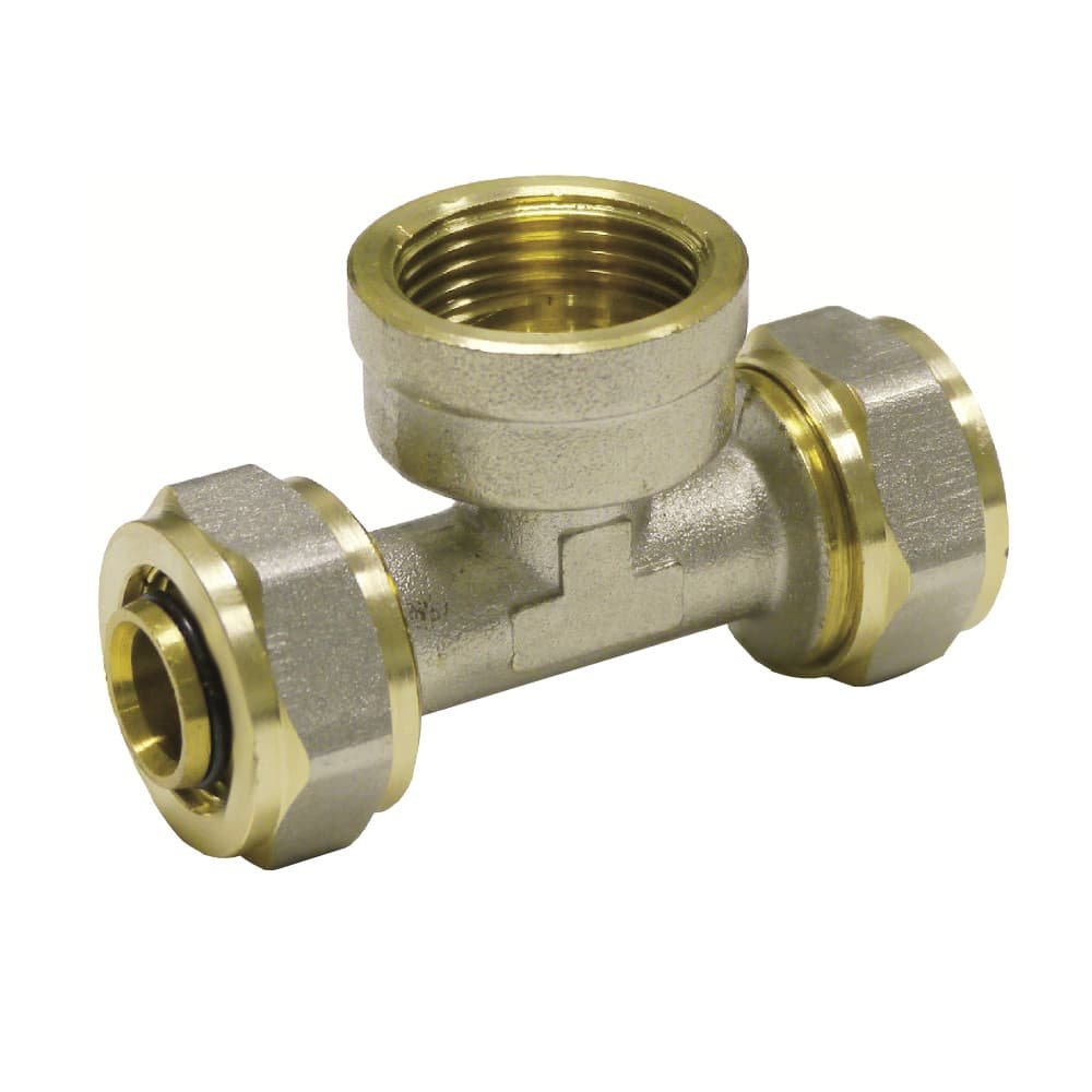 Schraubfitting T-Stück 16 x 2 - 3/4" IG - 16 x 2