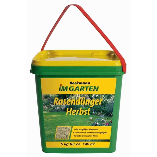 [BONI-boni1005] 5 kg Rasendünger Herbst Beckmann NPK-6+5+12 f.ca.140m²