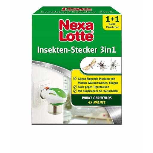 [BONI-3902] NEXA LOTTE® Insektenschutz 3 in 1 - 1 Gerät mit 35 ml Wirkstoffläschchen